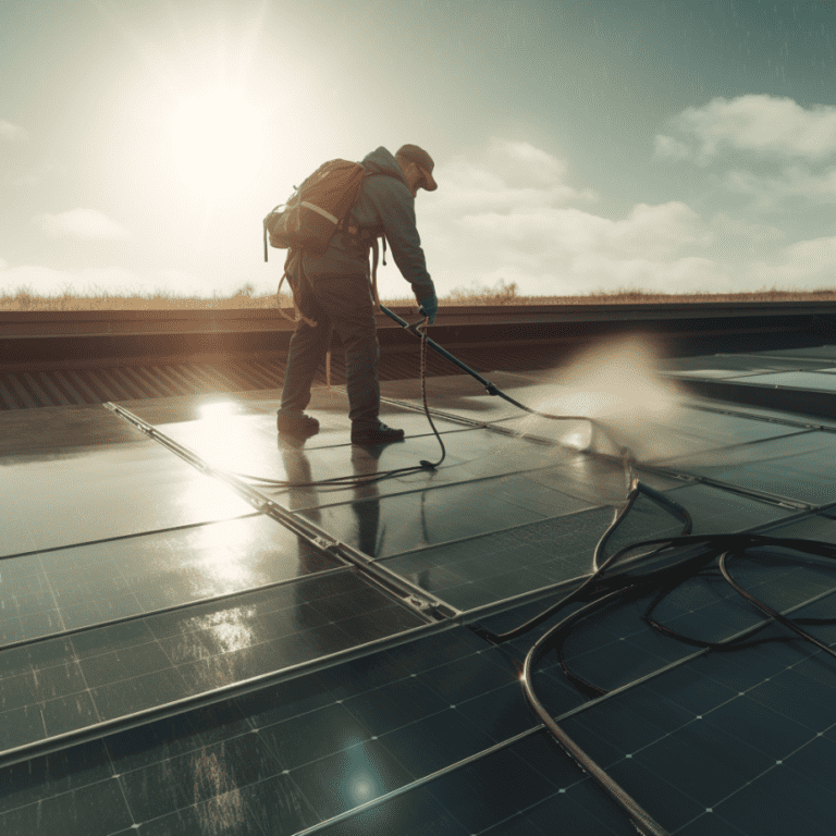 cleaning solar panels